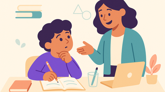 Young student looking bored at desk while other students work
