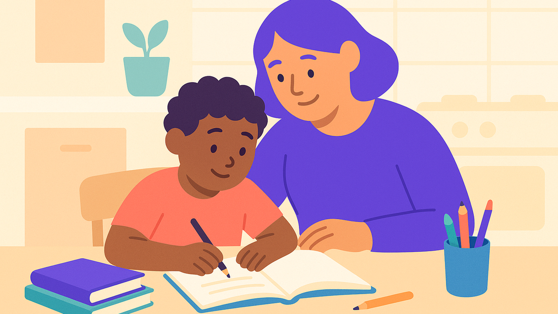 Parent reviewing tutor qualifications and teaching approach