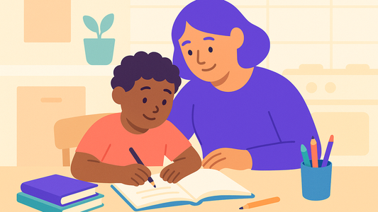 Parent reviewing tutor qualifications and teaching approach