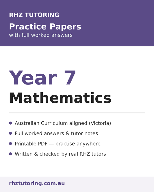 Year 7 Maths Practice Papers (with Answers)