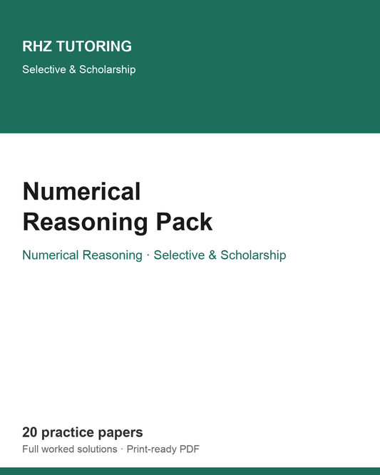 Numerical Reasoning Pack cover