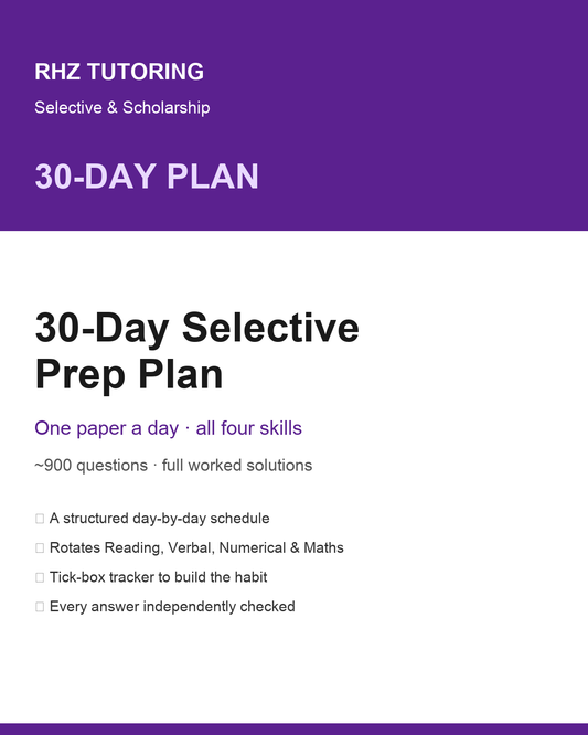 30-Day Selective Prep Plan cover