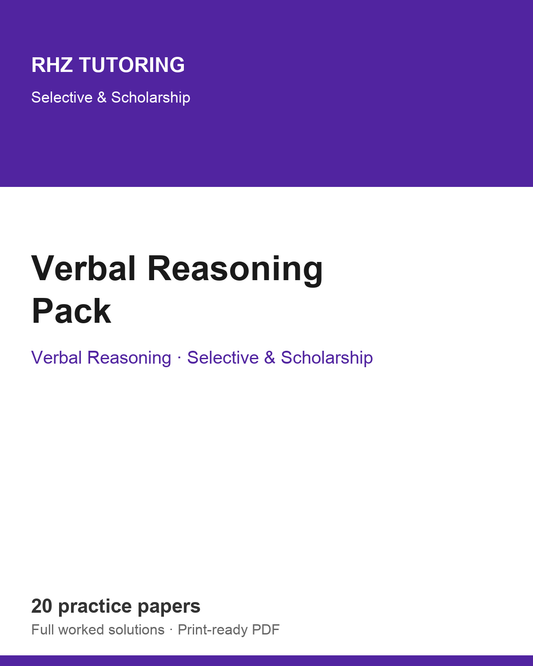 Verbal Reasoning Pack cover